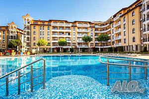 Двустаен апартамент с двор под наем в Royal Sun, Слънчев бряг | 50 кв. м 1-Bedroom 50 sq. m. Furnished Ground floor | Apartments | Комплекс Royal Sun Sunny Beach (resort)