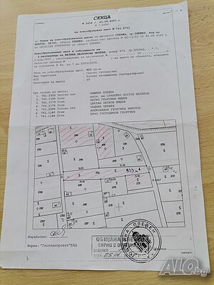 Парцел - Плевен Sale 923 sq. m. Regulated (RLE) Without electricity Own water source | Land for development, Investment projects | Locality Stradzata Pleven