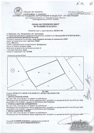 Публична продан от ЧСИ на Земеделска земя в с. Бараково местност РИДО Agricultural land 693 sq. m. | Agricultural land, Orchards, Vineyards, Forests | Barakovo