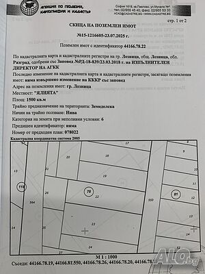 Публична продан от ЧСИ на Земеделска земя в гр. Лозница местност: ”ЯЛИЯТА” на гр. Лозница Agricultural land 1500 sq. m. | Agricultural land, Orchards, Vineyards, Forests | Loznitsa
