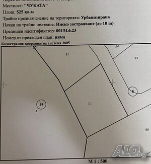 Парцел в землището на с. Изгрев Sale 525 sq. m. Regulated (RLE) Without electricity Without water | Land for development, Investment projects | Izgrev