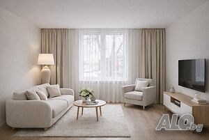 Тристаен апартамент до театъра, 97 кв + 1 паркомясто, мазе, таван 2-Bedroom 97 sq. m. Brick 1967 y. 1 floor Ground floor | Apartments | Center Pleven