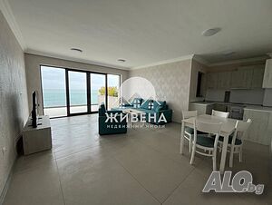 Под наем 2-стаен апартамент с фронтална панорама море, 1-ва линия море, басейн, град Варна 1-Bedroom 90 sq. m. Furnished First residential floor | Apartments | Kabakum (locality)