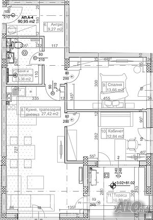 Тристаен, Югоизточен апартамент!!! Слънчев Ден!!! 2-Bedroom 110 sq. m. Brick 2027 y. 1 floor First residential floor | Apartments | Sunny Day (resort)