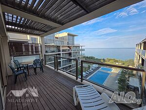 Обзаведен двустаен апартамент с ФРОНТАЛНА ГЛЕДКА МОРЕ 1-Bedroom 78 sq. m. Brick 2008 y. 5 floor Last floor | Apartments | Obzor