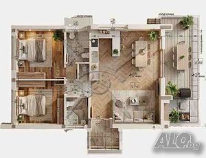 Къща в с. Велика! 1 - storey 100 sq. m. built-up area 1000 sq. m. courtyard | Houses / Villas | Velika