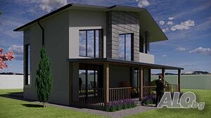 Нова къща с модерна визия в с. Бело Поле. обл. Благоевград 2 - storey 190 sq. m. built-up area 1000 sq. m. courtyard | Houses / Villas | Belo pole