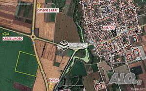 УПИ с лице на главен път Бургас-Слънчев бряг Sale 63000 sq. m. Regulated (RLE) With electricity Water pipe | Land for development, Investment projects | Aheloy