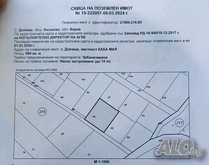 Парцели в регулация Sale 1100 sq. m. Regulated (RLE) Without electricity Without water | Land for development, Investment projects | местност Каба Мал Dolishte