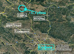 Продава се парцел за къща с партида за ток на 60 км. от София с. Губиш Sale 510 sq. m. Regulated (RLE) With electricity Without water | Land for development, Investment projects | Gubesh
